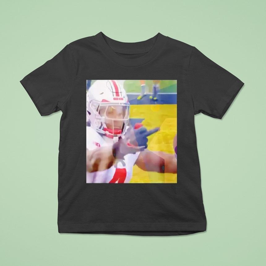 Jeremiah Smith Flips Off Michigan Fan Shirt