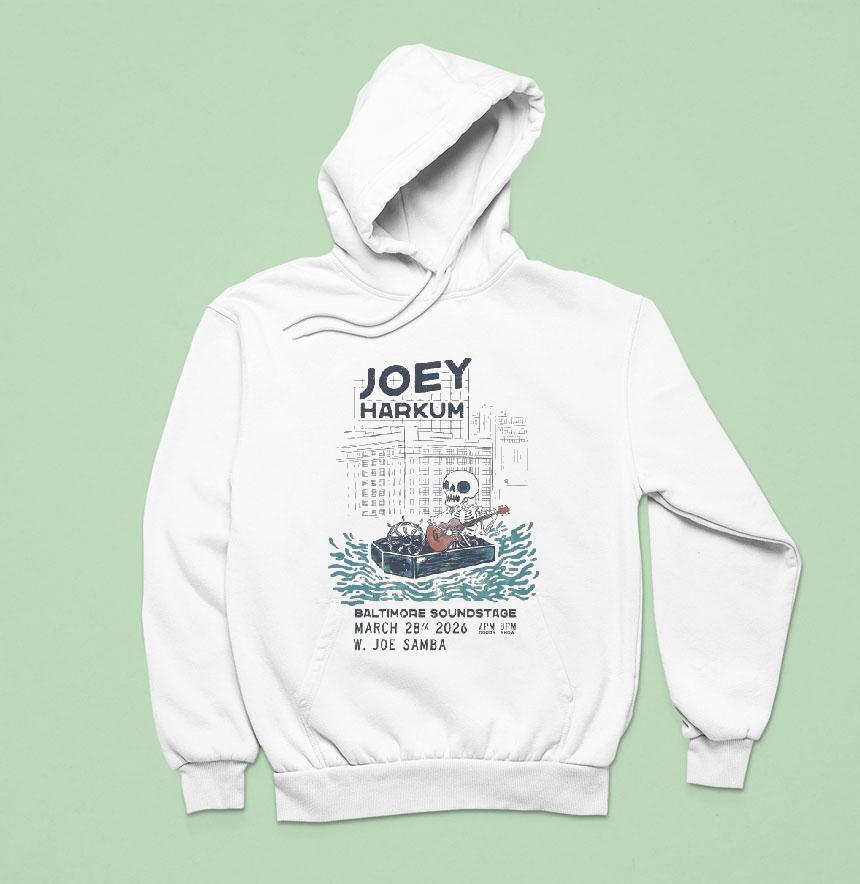 Joey Harkum Event Baltimore Md On March 28 2026 Skeleton Guitar Coffin Shirt Joey Harkum Event Baltimore Md On March 28 2026 Skeleton Guitar Coffin Shirt