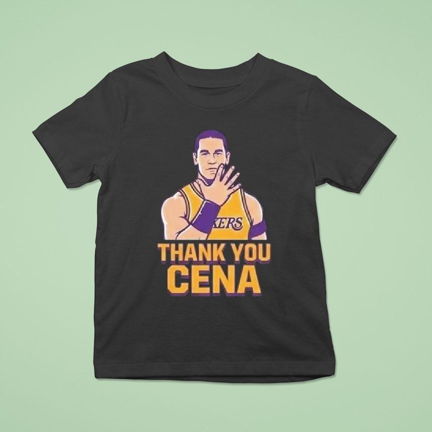 John Cena Wwe Legend Final Match Dec 13 2025 Retirement Tour 2025 Thank You Cena X Los Angeles Lakers Shirt