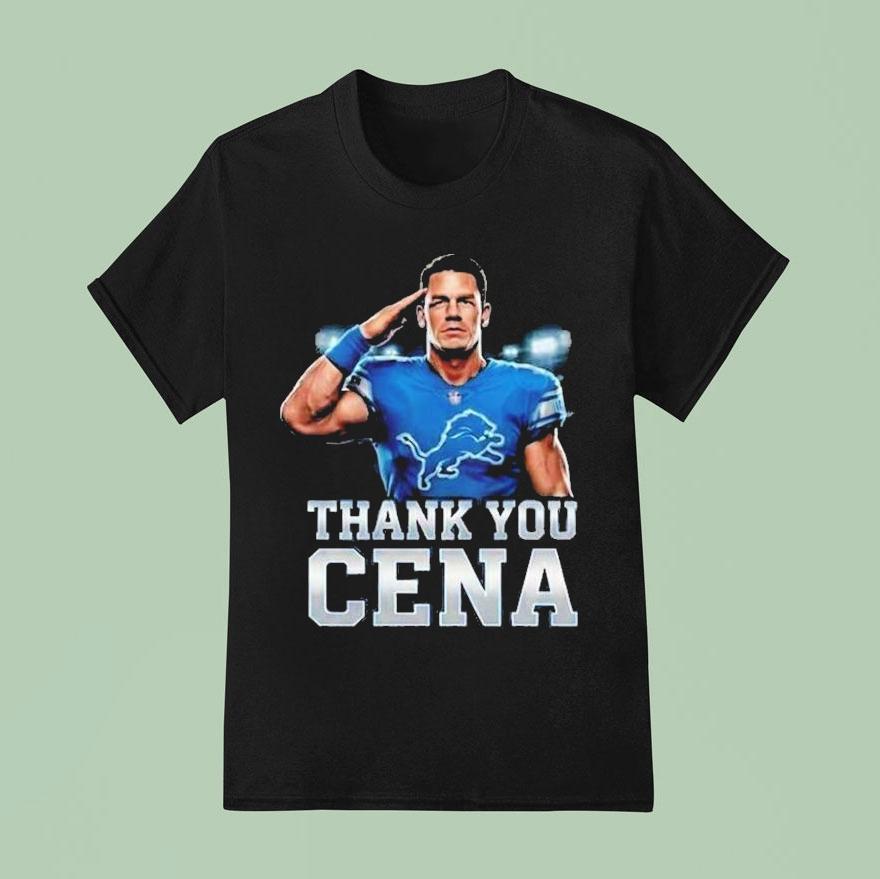 John Cena X Detroit Lions Nfl Thank You Cena Wwe Legend Final Match December 13 Retirement Tour 2025 Shirt