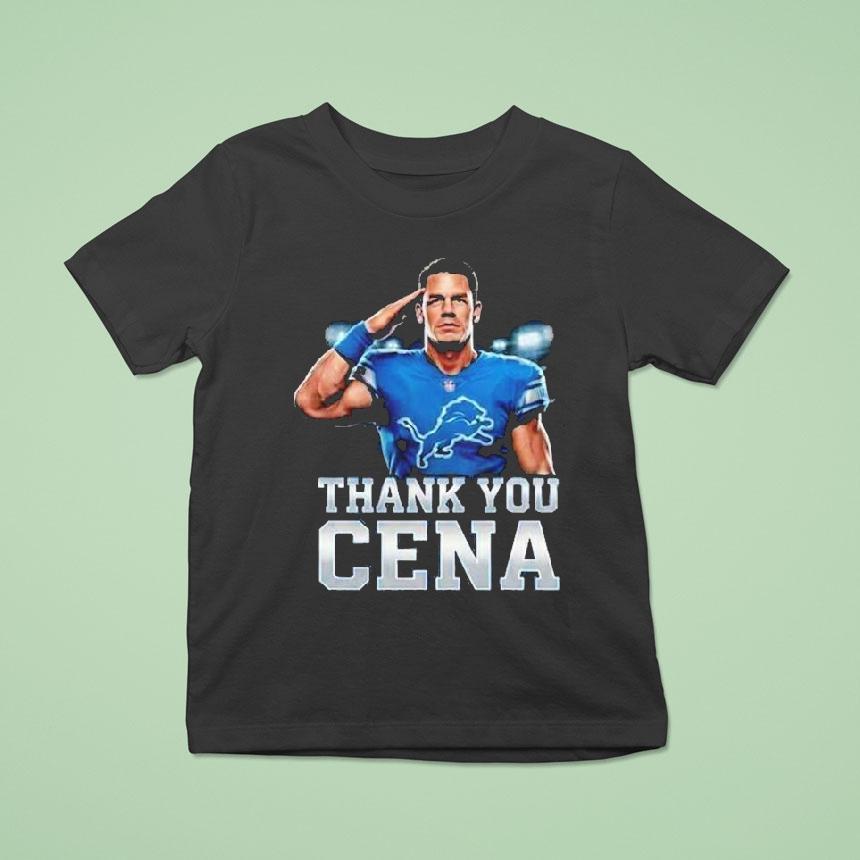 John Cena X Detroit Lions Nfl Thank You Cena Wwe Legend Final Match December 13 Retirement Tour 2025 Shirt
