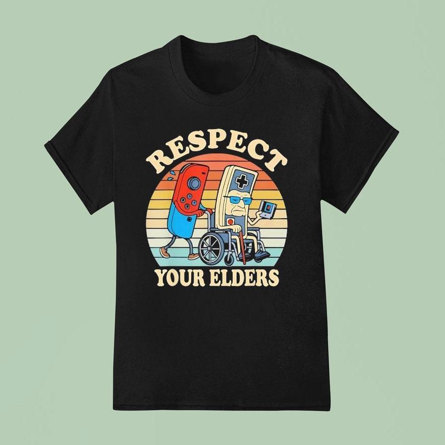 Joy-con Push Nes Control Respect Your Elders Vintage Shirt