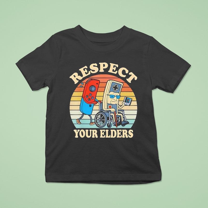 Joy-con Push Nes Control Respect Your Elders Vintage Shirt