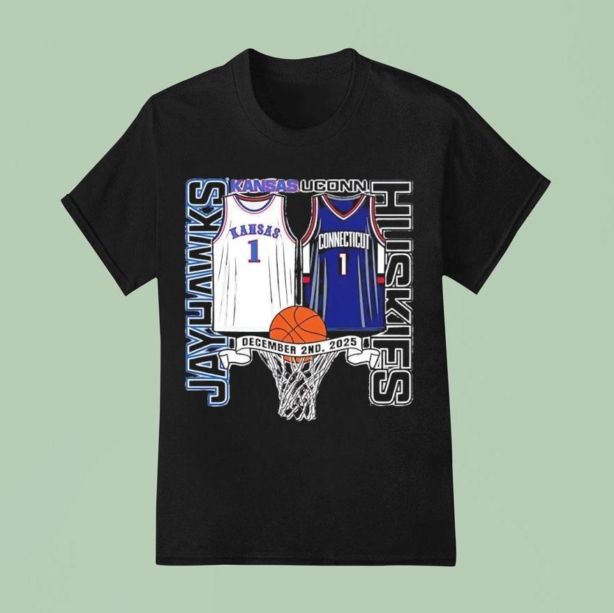 Kansas Jayhawks Basketball Vs Uconn Huskies December 2nd 2025 Shirt