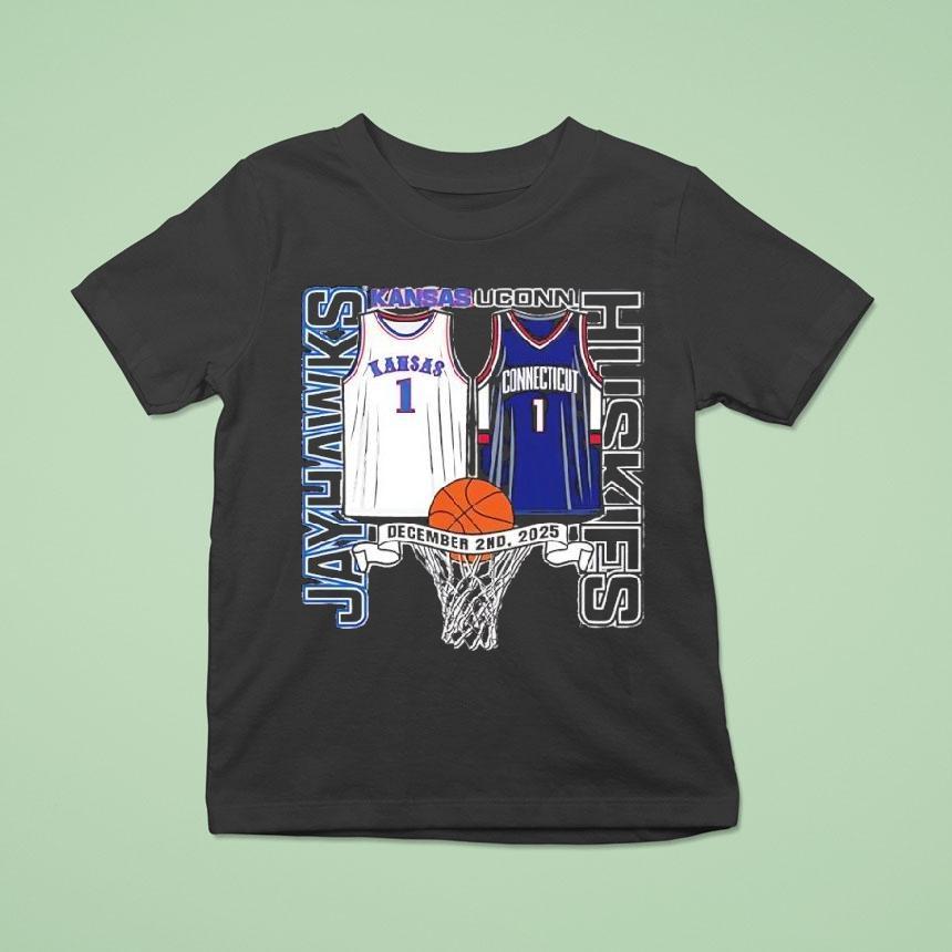 Kansas Jayhawks Basketball Vs Uconn Huskies December 2nd 2025 Shirt