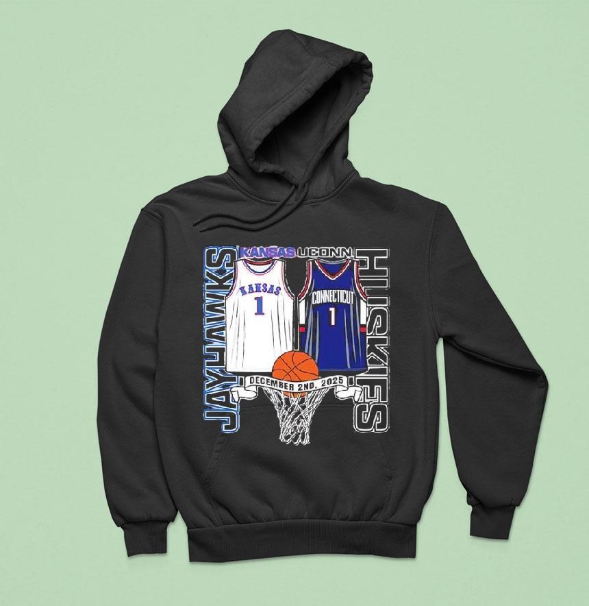 Kansas Jayhawks Basketball Vs Uconn Huskies December 2nd 2025 Shirt Kansas Jayhawks Basketball Vs Uconn Huskies December 2nd 2025 Shirt