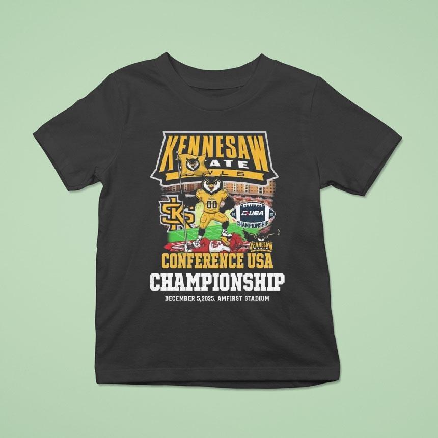 Kennesaw State Owls Conference Usa Championship December 5, 2025 Amfirst Stadium Shirt