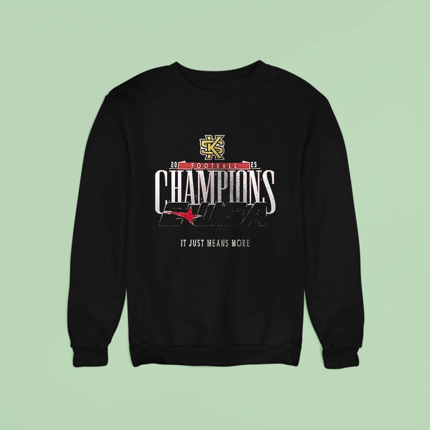 Kennesaw State Owls Cusa Champions It Just Means More Logo Shirt Kennesaw State Owls Cusa Champions It Just Means More Logo Shirt