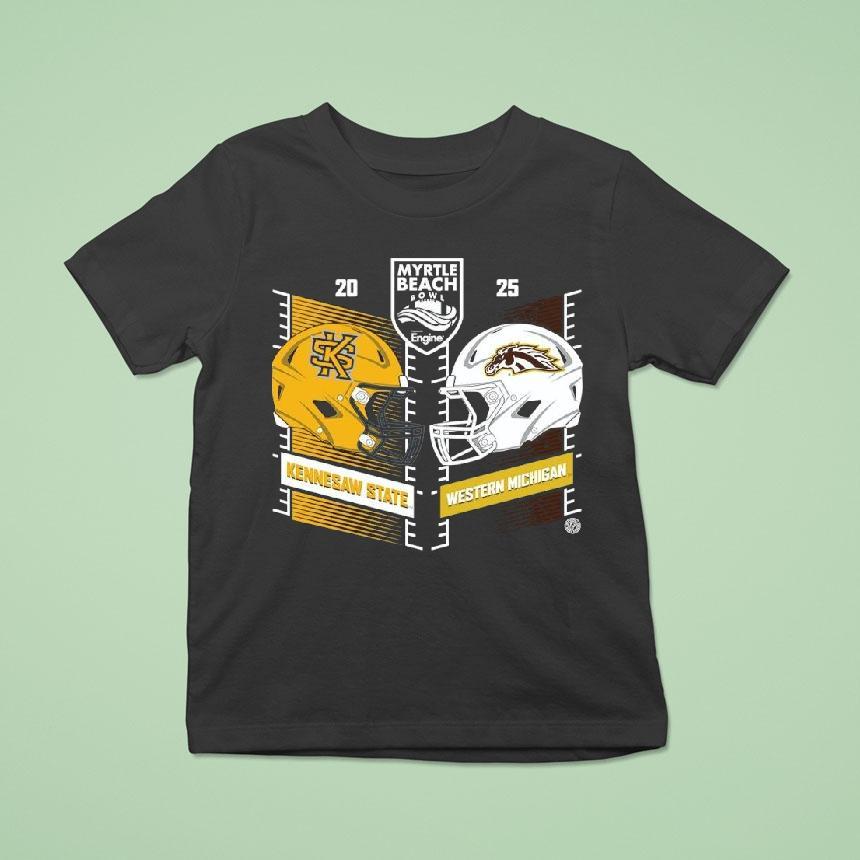 Kennesaw State Owls Vs Western Michigan Broncos Football Myrtle Beach Bowl Shirt Kennesaw State Owls Vs Western Michigan Broncos Football Myrtle Beach Bowl Shirt