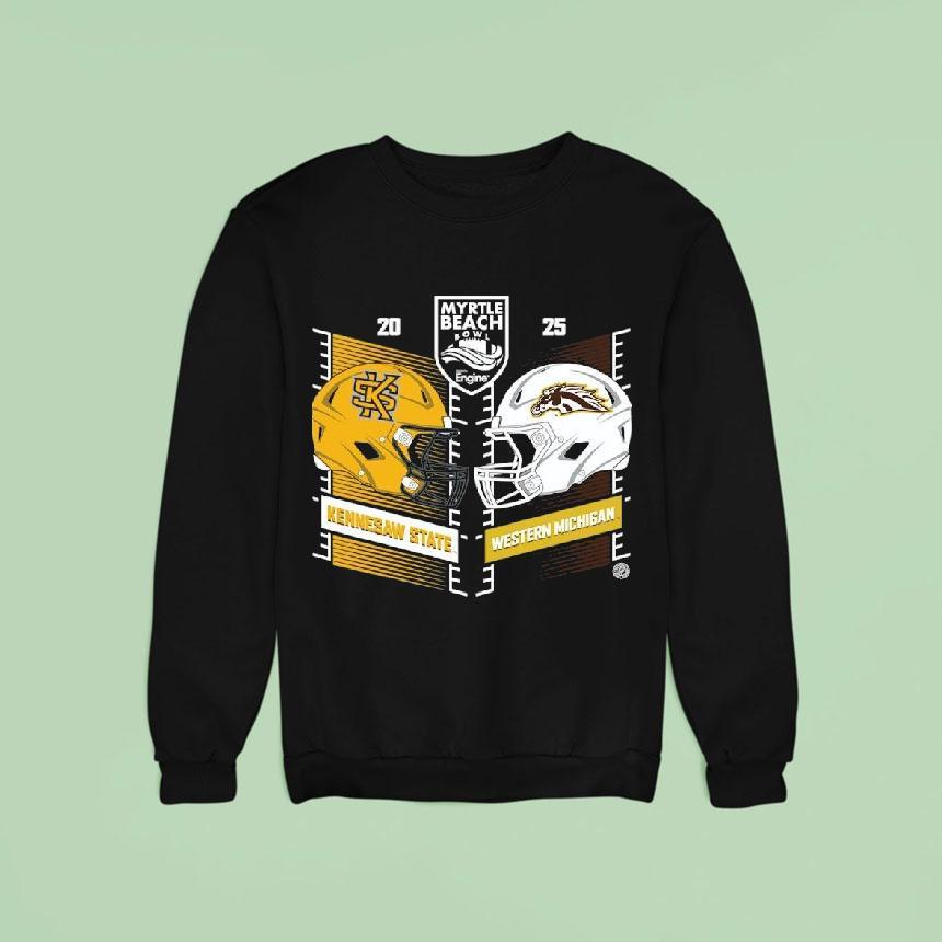 Kennesaw State Owls Vs Western Michigan Broncos Football Myrtle Beach Bowl Shirt Kennesaw State Owls Vs Western Michigan Broncos Football Myrtle Beach Bowl Shirt