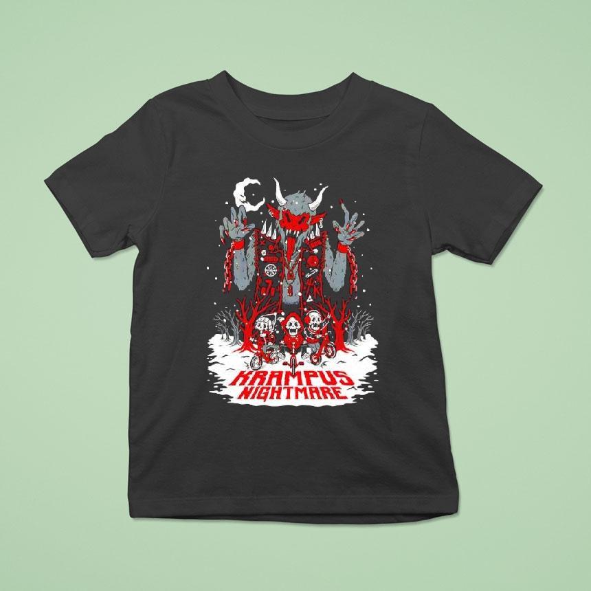 Krampus Nightmare Skeletons Graphic Shirt