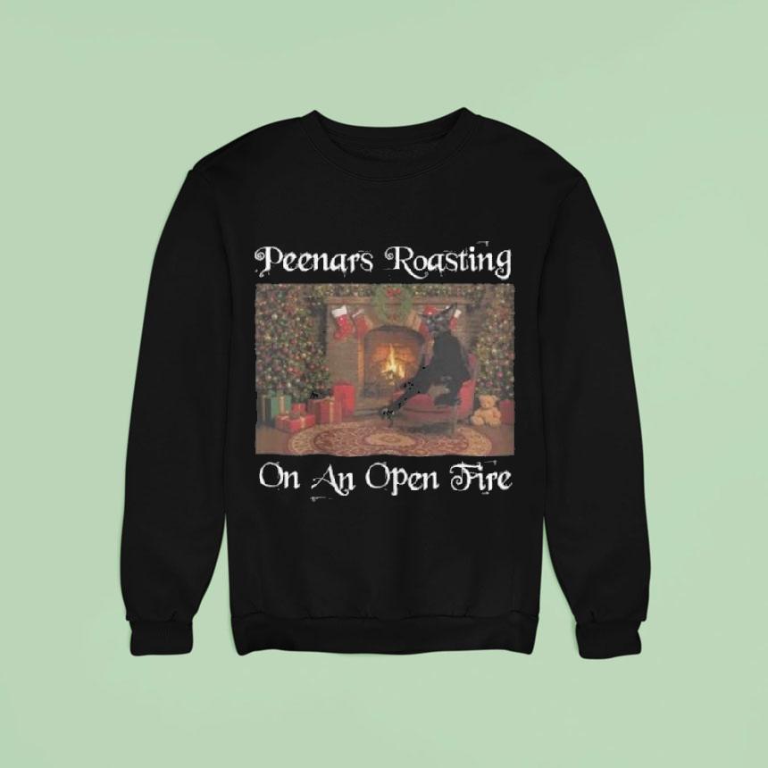 Larry Peenars Roasting On An Open Fire Black Cat Shirt Larry Peenars Roasting On An Open Fire Black Cat Shirt