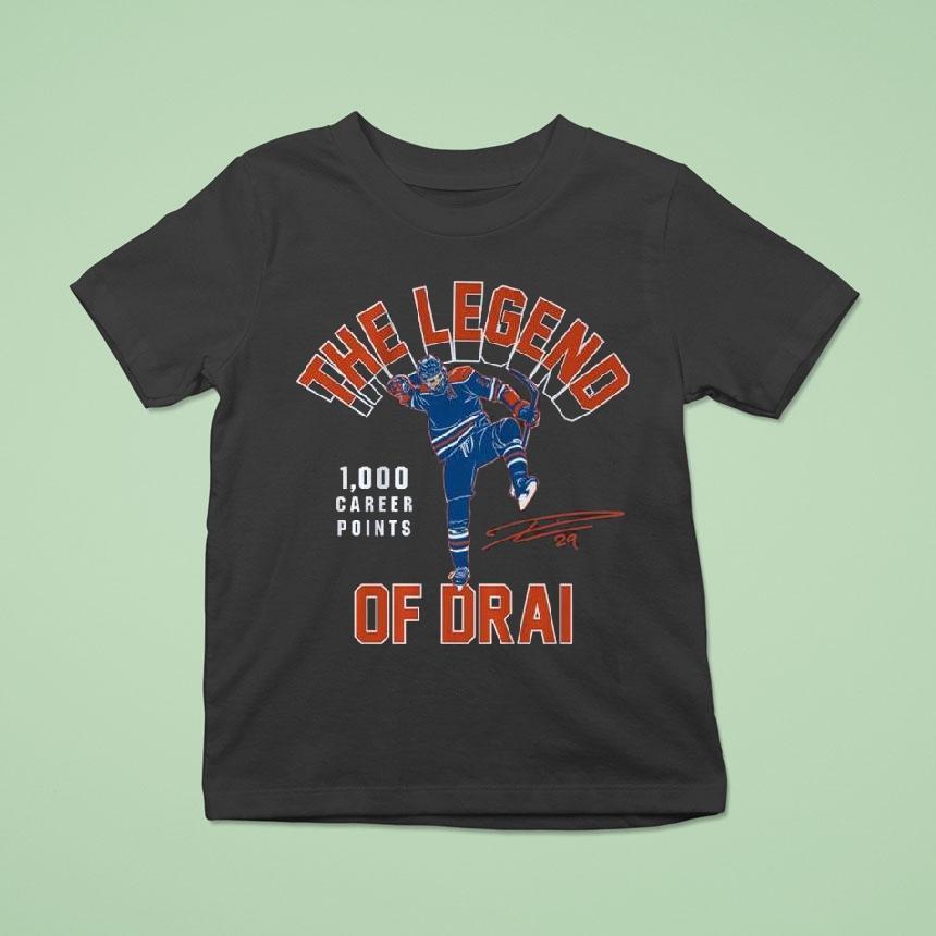 Leon Draisaitl The Legend Of Drai 1,000 Points Signature Shirt