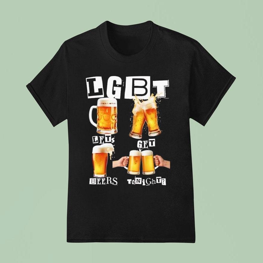 Lgbt Lets Get Beers Tonight Graphic Shirt