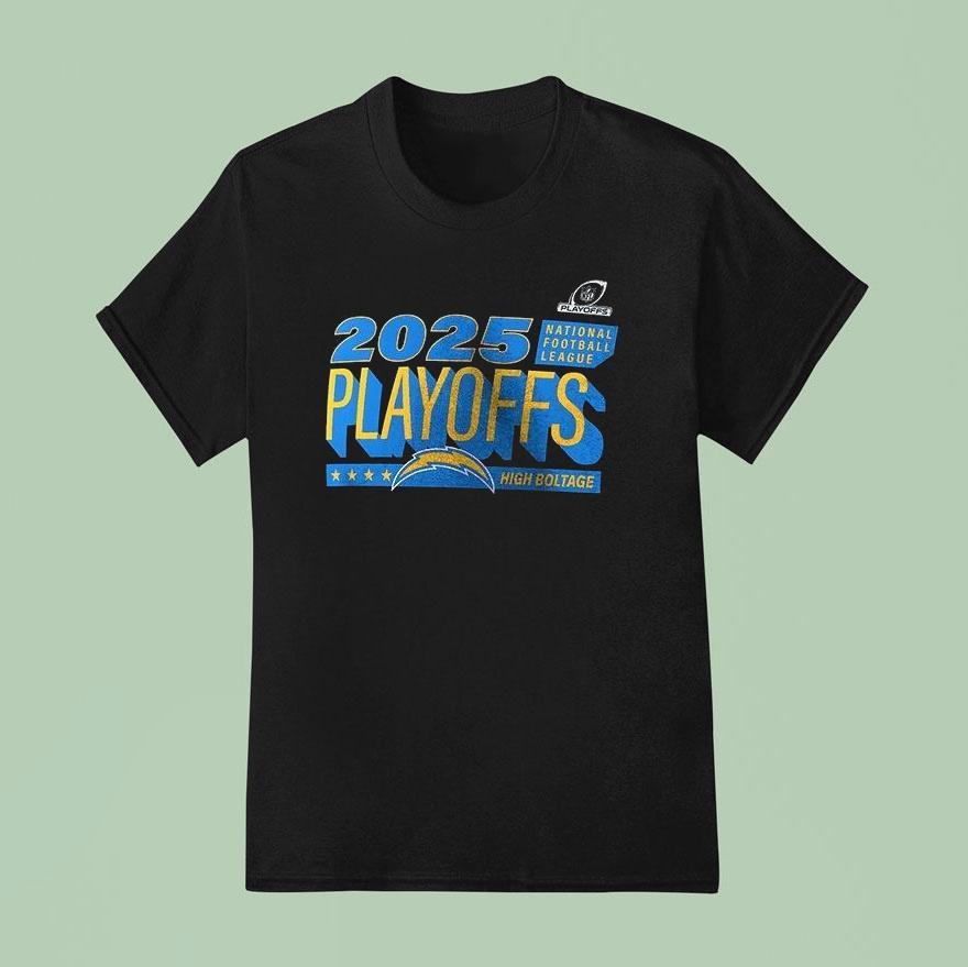 Los Angeles Chargers High Boltage 2025 Nfl Playoffs Shirt