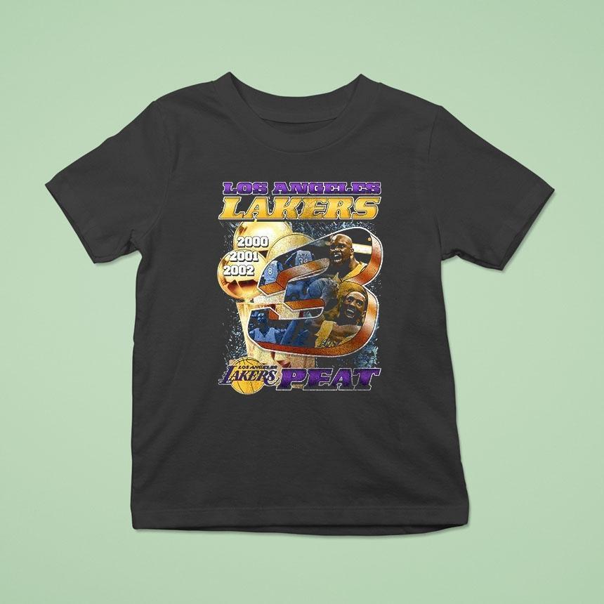 Los Angeles Lakers 3 Peat Team Of The New Millennium The Strength Of The Team 2002 Legends Vintage Shirt