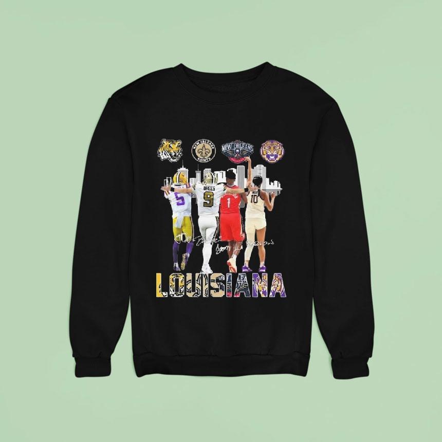 Lsu Tigers New Orleans Saints Pelicans Missouri Tigers Louisiana Team Signatures Shirt Lsu Tigers New Orleans Saints Pelicans Missouri Tigers Louisiana Team Signatures Shirt
