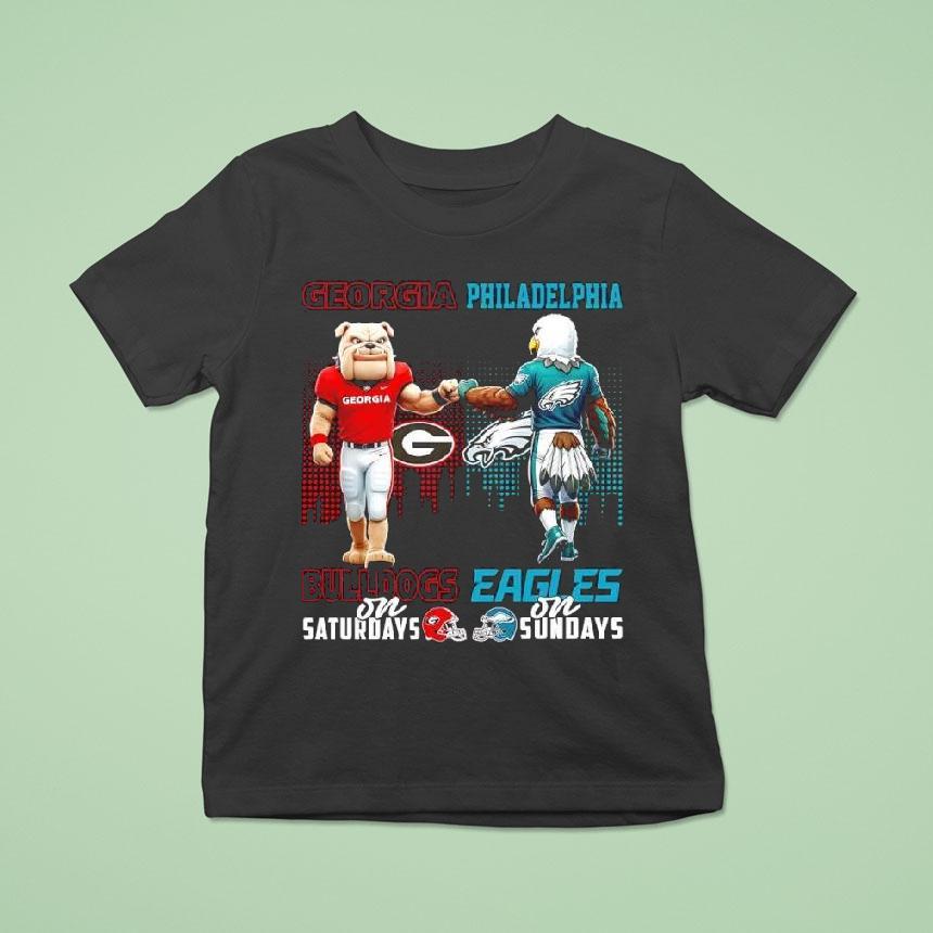 Mascot Of Georgia Bulldog On Saturdays And Philadelphia Eagles On Sundays Shirt