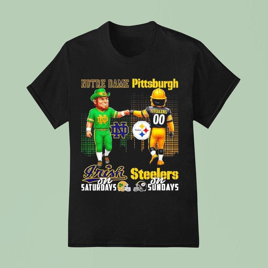 Mascot Of Notre Dame Irish On Saturdays And Pittsburgh Slers On Sundays Shirt