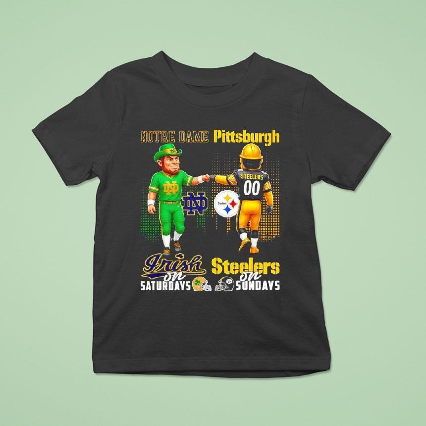 Mascot Of Notre Dame Irish On Saturdays And Pittsburgh Slers On Sundays Shirt