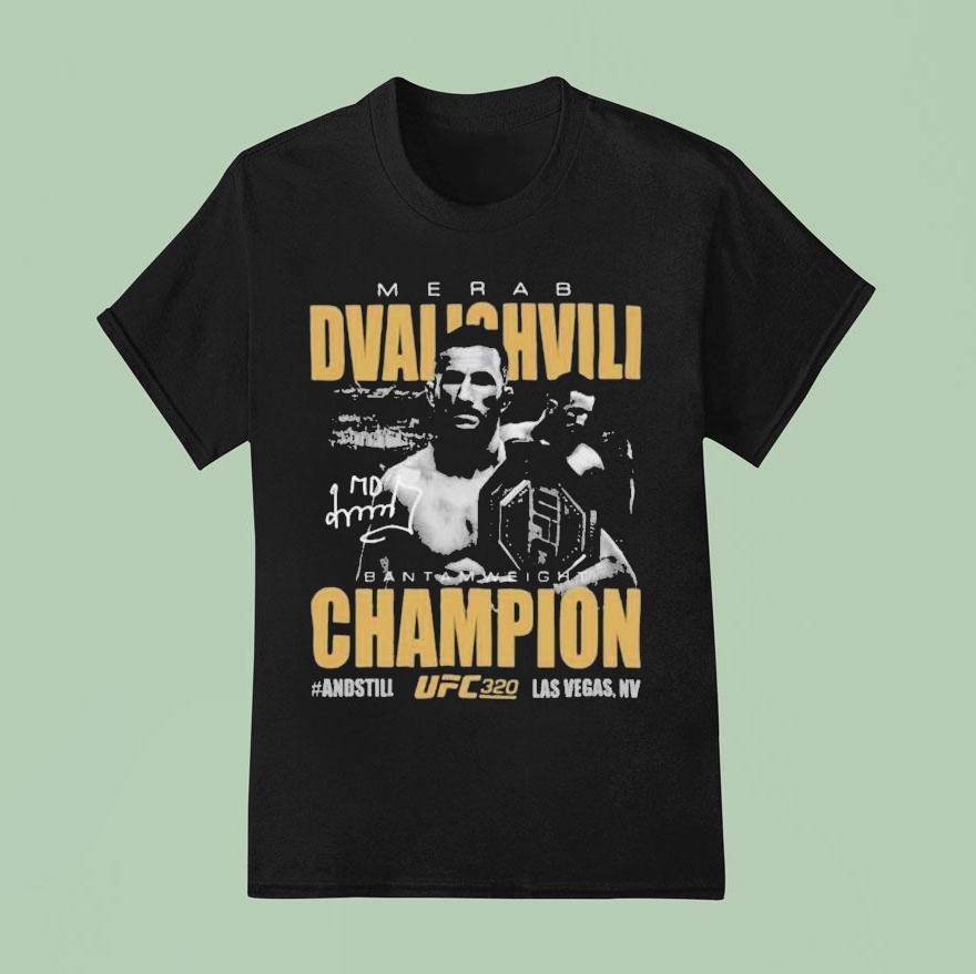 Merab Dvalishvili Ufc 320 Bantamweight Champion 2025 Las Vegas Shirt