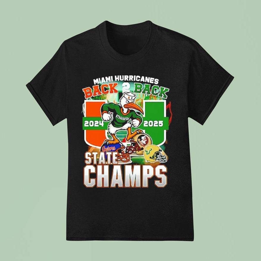 Miami Hurricanes Defeat Florida State Seminoles Florida Bulls And Gators State Champs B2b Shirt