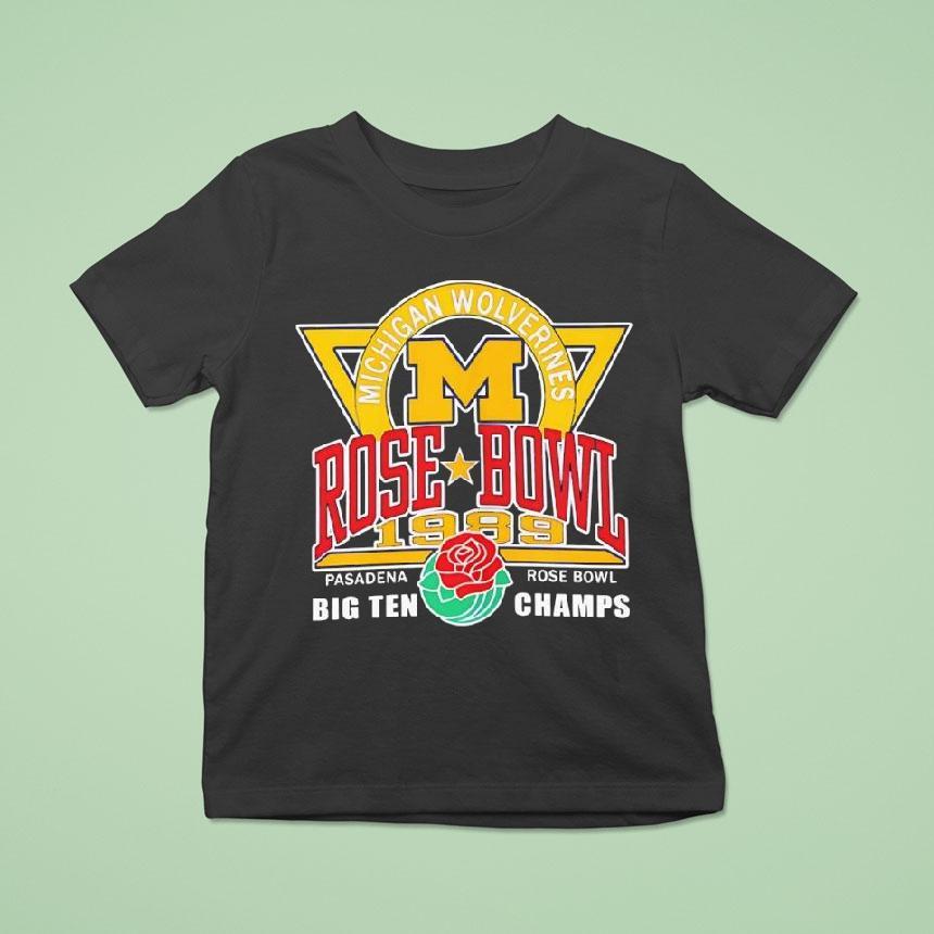 Michigan Wolverines Basketball Rose Bowl Champs Big Ten 1989 Shirt