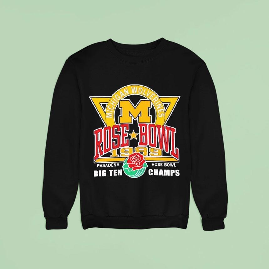 Michigan Wolverines Basketball Rose Bowl Champs Big Ten 1989 Shirt Michigan Wolverines Basketball Rose Bowl Champs Big Ten 1989 Shirt