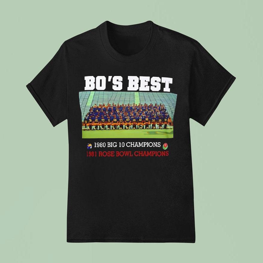 Michigan Wolverines Bo’s Best Big 10 Rose Bowl Champions Shirt