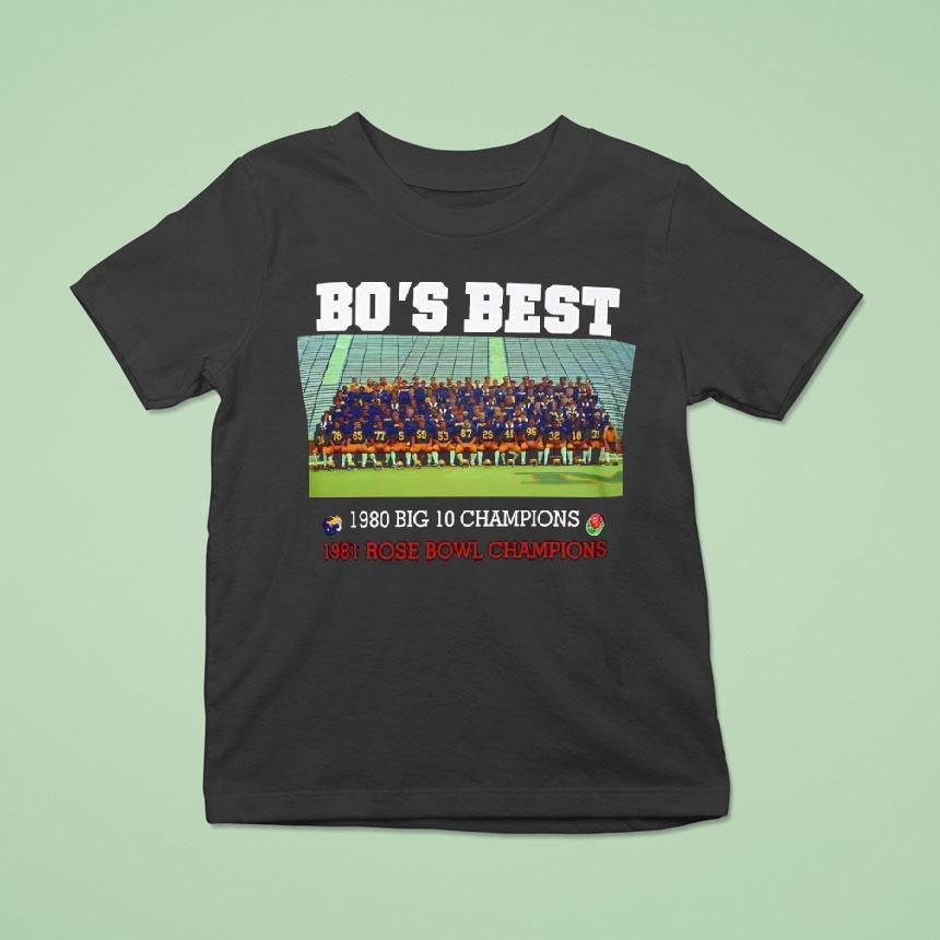 Michigan Wolverines Bo’s Best Big 10 Rose Bowl Champions Shirt