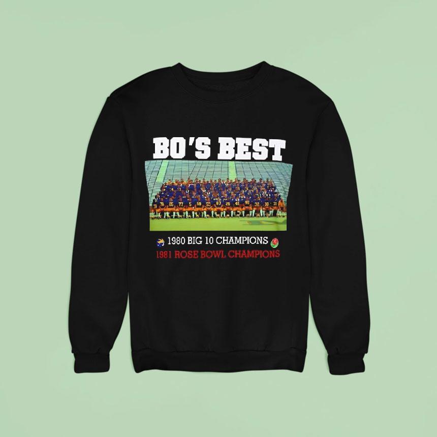 Michigan Wolverines Bo’s Best Big 10 Rose Bowl Champions Shirt Michigan Wolverines Bo’s Best Big 10 Rose Bowl Champions Shirt