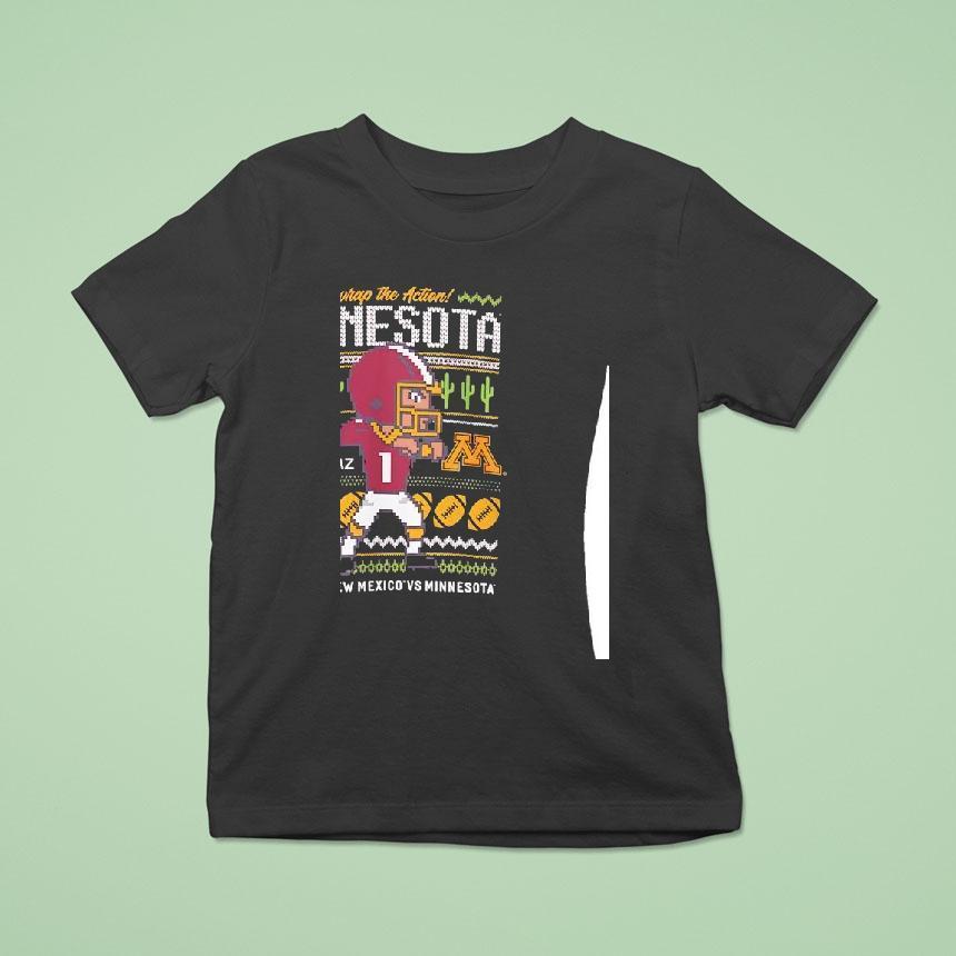 Minnesota Golden Gophers Football Unwrap The Action Rate Bowl 2025 Pixel Shirt