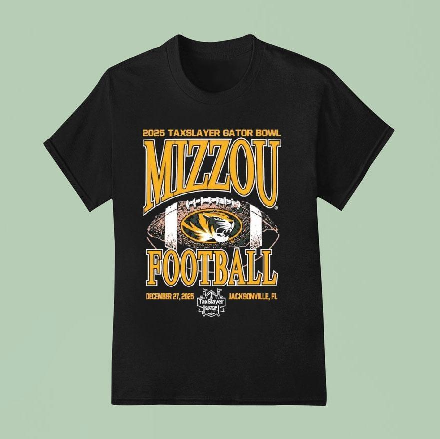 Mizzou Tigers Tax Slayer Gator Bowl Football Oval Tiger Head 2025 Shirt