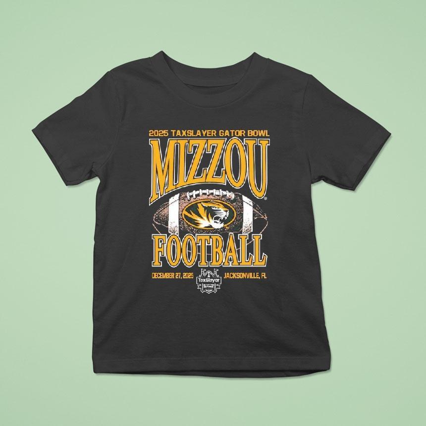 Mizzou Tigers Tax Slayer Gator Bowl Football Oval Tiger Head 2025 Shirt