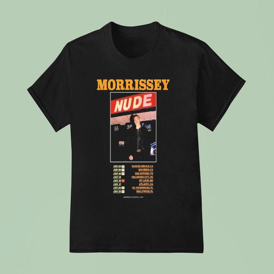 Morrissey Nude Tour January 2026 Shirt