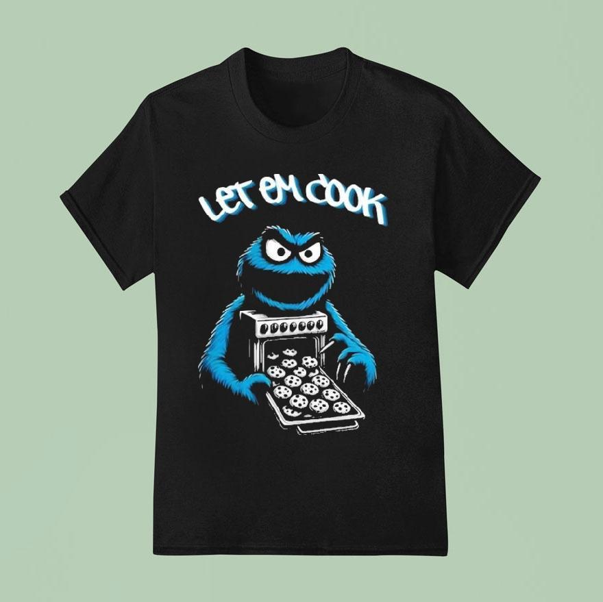 Myron Gaines Wearing Let Em Cook Monster Cookies Shirt