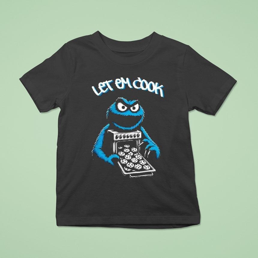 Myron Gaines Wearing Let Em Cook Monster Cookies Shirt