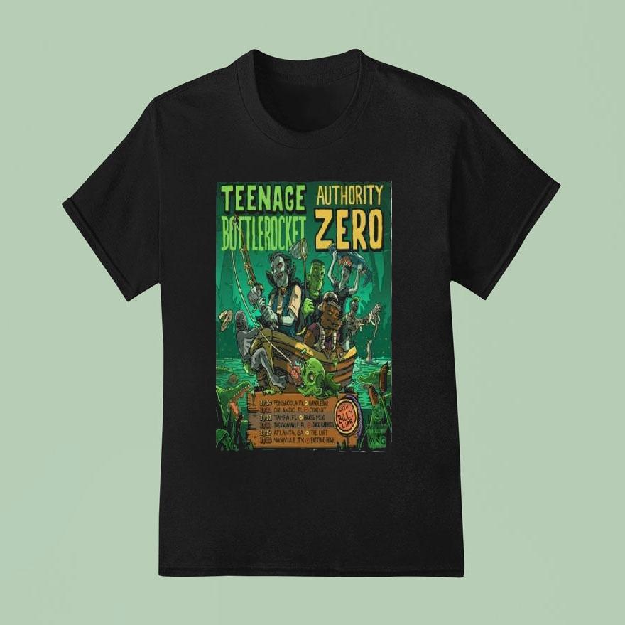 Nage Bottlerocket Authority Zero February Tour 2026 Shirt