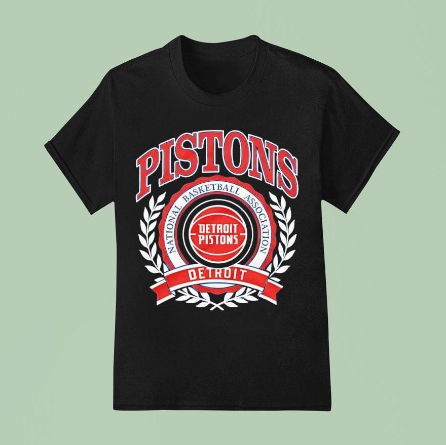 Naional Basketball Association Detroit Pistons Crest Logo Shirt