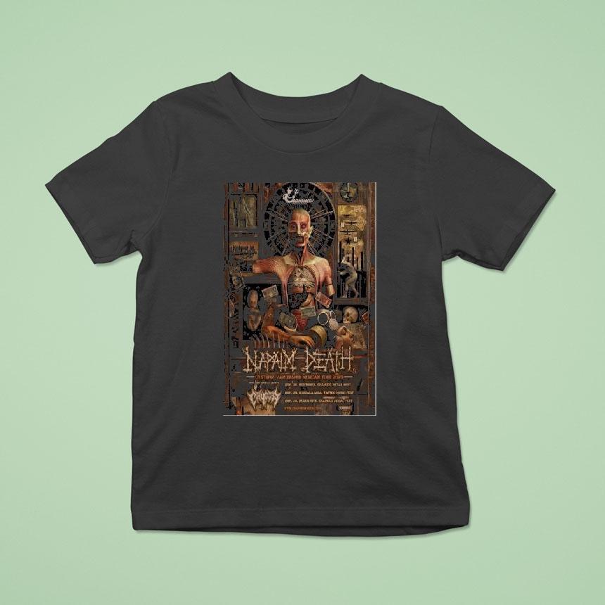 Napalm Death Dystopia Vanquished Mexican Tour 2025 Shirt