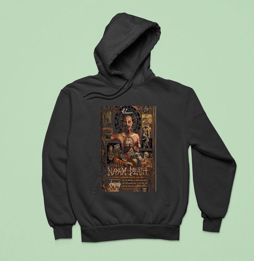 Napalm Death Dystopia Vanquished Mexican Tour 2025 Shirt Napalm Death Dystopia Vanquished Mexican Tour 2025 Shirt
