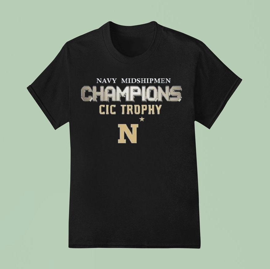 Navy Midshipmen Champions Cic Trophy 2025 Navy-army Game Shirt