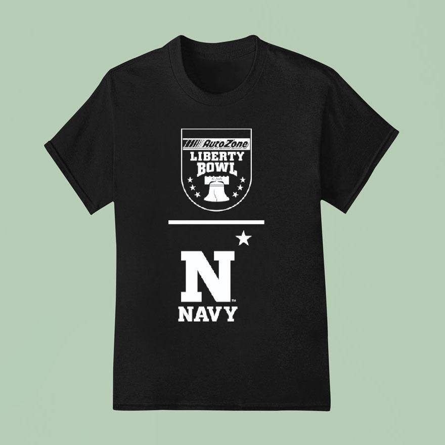 Navy Midshipmen Football Autozone Liberty Bowl Shirt