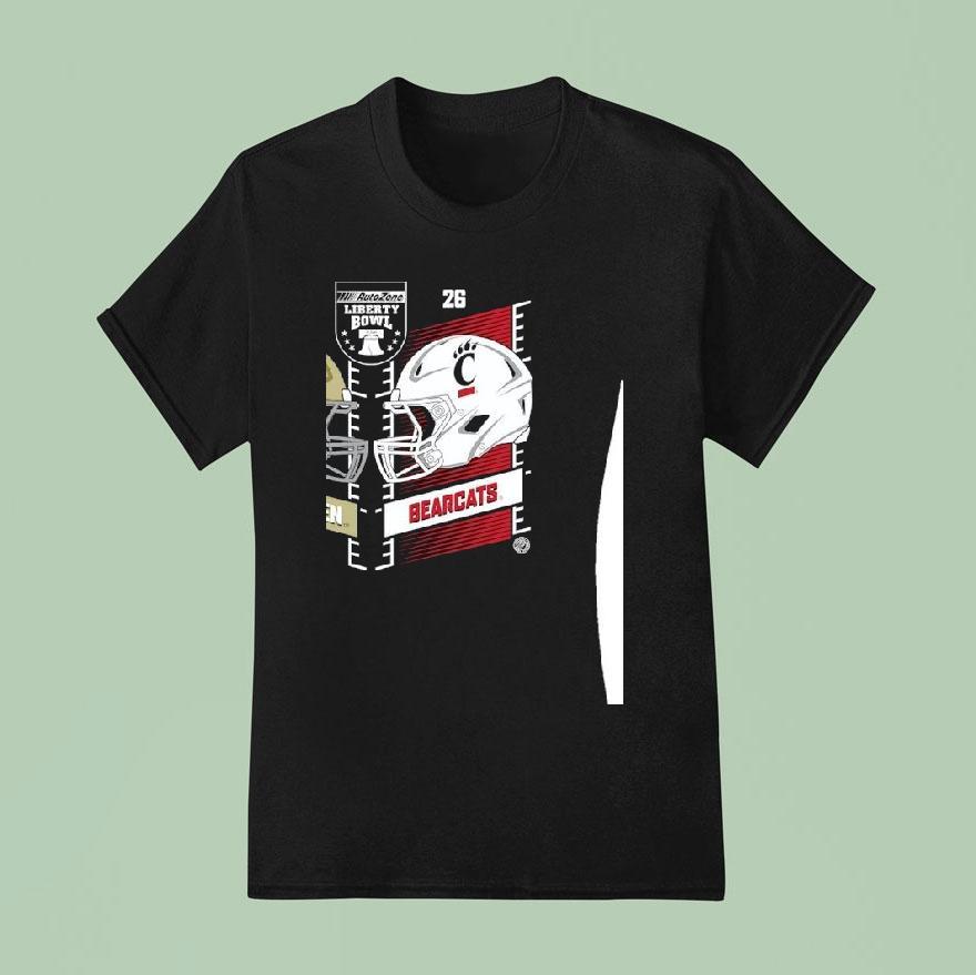 Navy Midshipmen Vs Cincinnati Bearcats Football Autozone Liberty Bowl 2026 Shirt