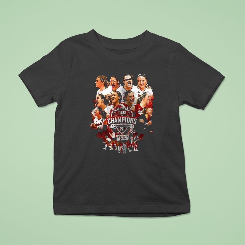 Nebraska Cornhuskers Big 10 2025 Champions Team Graphic Shirt