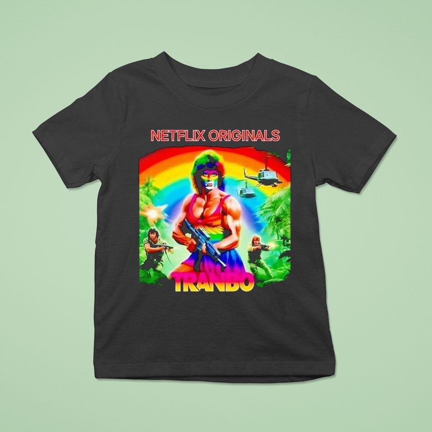 Netflix Originals Tranbo Style Rambo Parody Shirt