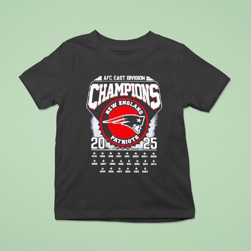 New England Patriots 2025 Afc East Division Champions Logo Shirt