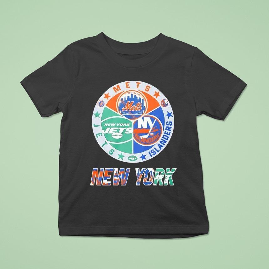 New York Islanders New York Mets New York Jets Mashup Logo Shirt