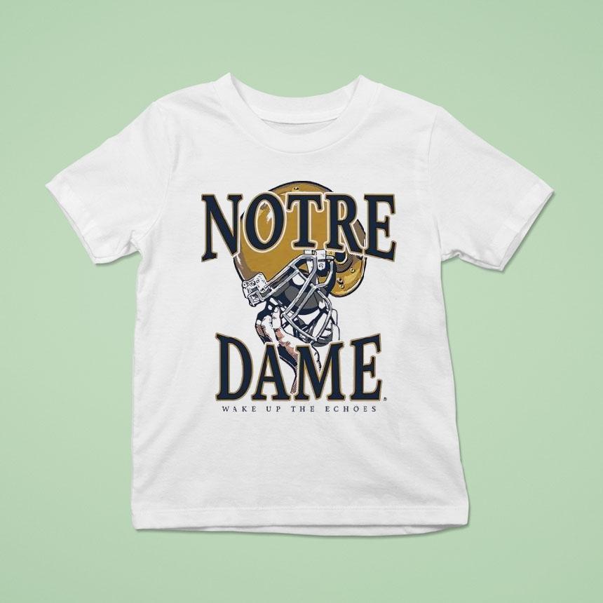 Notre Dame Fighting Irish Helmet Wake Up The Echoes Shirt