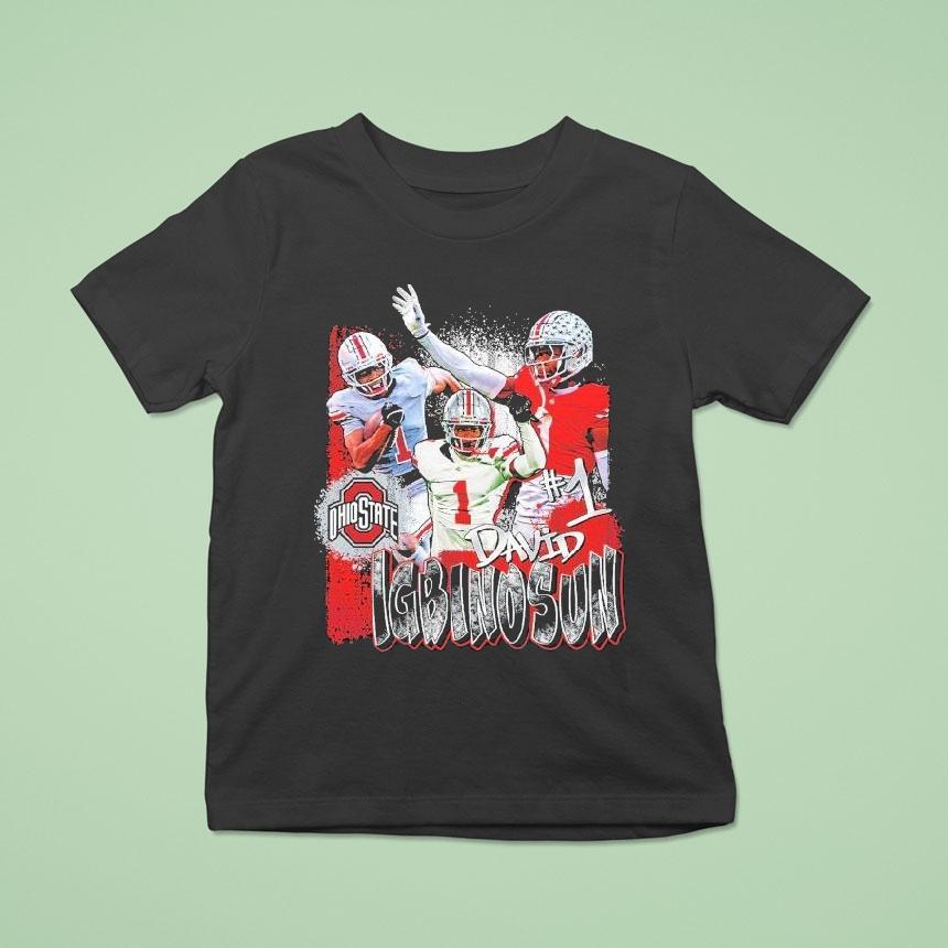 Ohio State Buckeyes #1 Davison Igbinosun Highlight Shirt